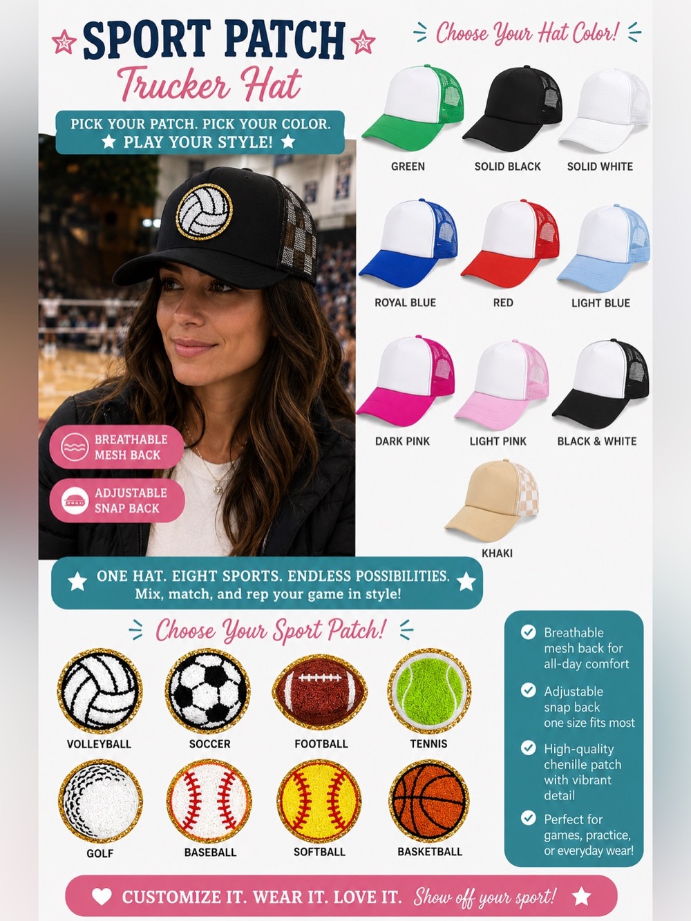 Sports Spiritwear Trucker / SnapBack Hat